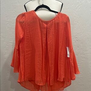 New Directions Vibrant Orange Blouse